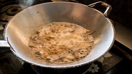 Fried fish in a pan thai style.の写真素材