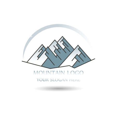 Mountain Logo template. Vector illustrator mountain peaksのイラスト素材