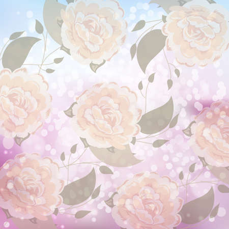 Bokeh background with flowersのイラスト素材
