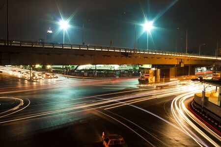 Silom Road in Bangkokの写真素材