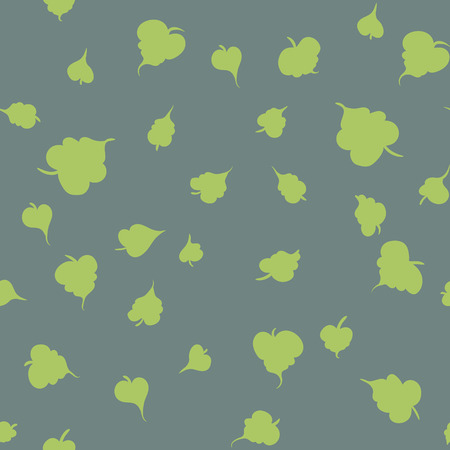 Vector seamless pattern with leaf. Botanical floral backdrop. Gray background.のイラスト素材