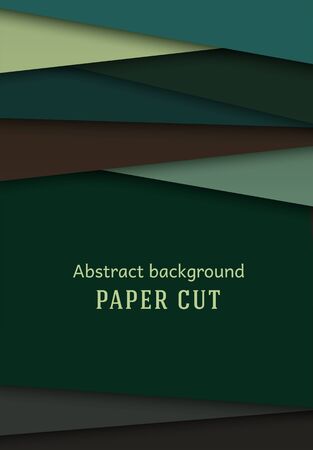 Abstract geometric background in paper cut style. Straight lines. Design for brochures, posters, flyers, advertising. Place for text. Vector.のイラスト素材