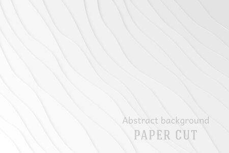 Abstract geometric background in paper cut style. Smooth lines. Design for brochures, posters, flyers, advertising. Vector illustrationのイラスト素材