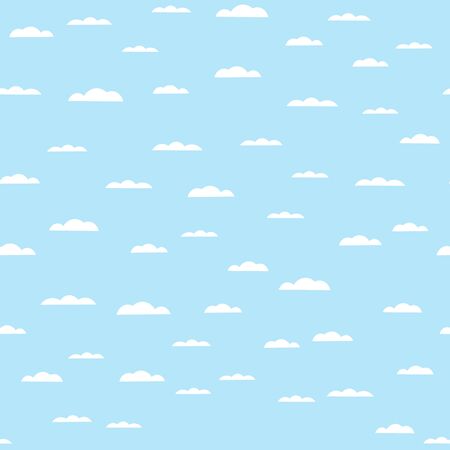 Baby seamless patterns with clouds on a blue sky. Printing paper packaging. Vector illustrationのイラスト素材