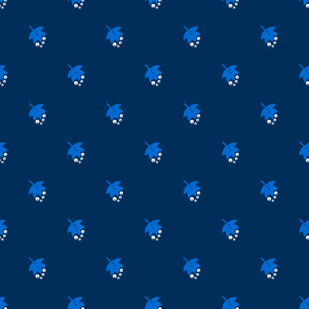 Seamless pattern with grapes in blue and white colors. Light pattern on a dark background with...