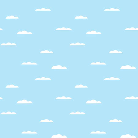 Baby seamless patterns with clouds on a blue sky. Printing paper packaging. Vector illustrationのイラスト素材