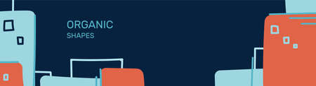 Modern abstract banner with organic shapes, lines and textures. Place for your text. Design for...