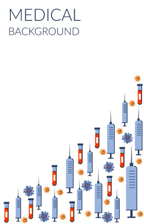 Vaccination medical poster. New travels after the pandemic. Green vaccination passport. Travel permit. Vectorのイラスト素材