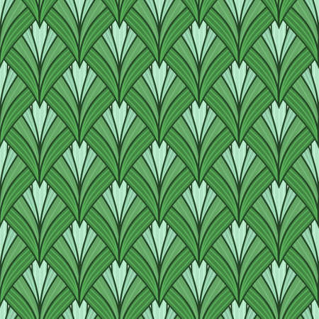 Seamless pattern with tulips in flat modern style. Design from multi-colored tulips in Damascus style. Vectorのイラスト素材