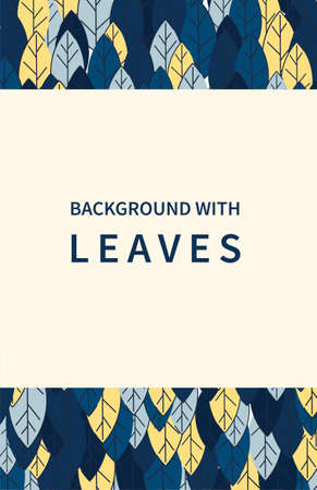 Background for advertising, congratulations, postcards from colorful leaves. Summer sale poster. Geometric flat design. Place for your text. Vectorのイラスト素材