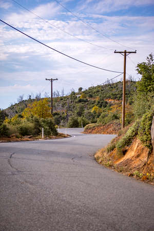Back streets near Cuyamaca Lakeの写真素材
