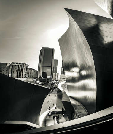 The curved lines of the Walt Disney concert hallのeditorial素材