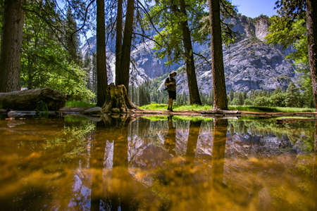 Yosemite exploring of places right off the main roadの写真素材
