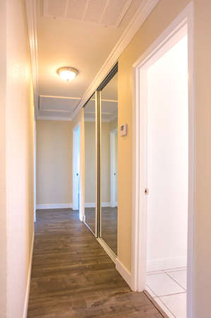 Empty Hallway in a Southern California home ready to be listed for real estateの写真素材