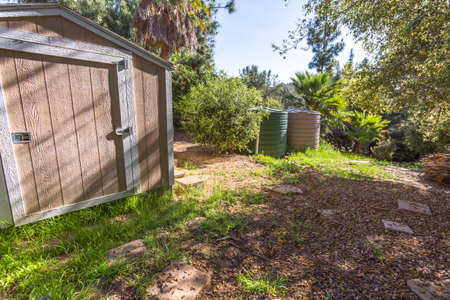 Outdoors in Southern California homes ready for real estate listingsの写真素材