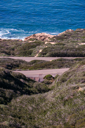 Hills and roads in Point Loma San Diegoの写真素材
