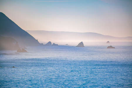 These views are of the Pacific coast near Big Surの写真素材