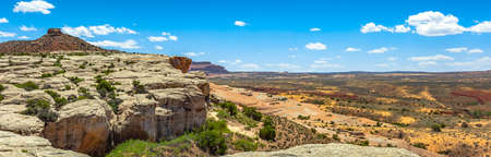 Off road vehicle views of Moab Utah trails on bright sunny daysの写真素材