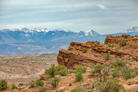 The sandy views of off-road trailsの写真素材