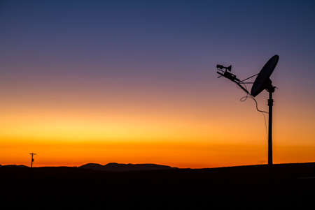 The sun went down an lit up the sky in this Fallbrook locationの写真素材