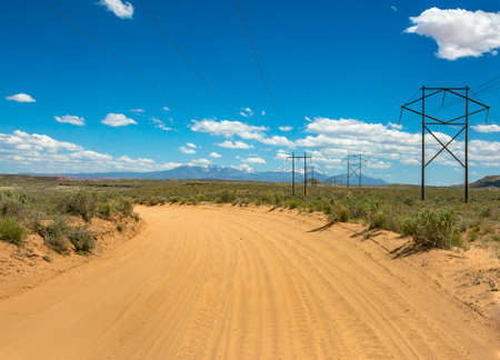 Off road vehicle views of Moab Utah trails on bright sunny daysの写真素材
