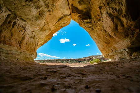 Off road vehicle views of Moab Utah trails on bright sunny daysの写真素材