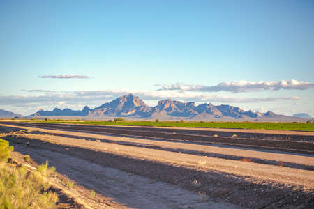 These mountains were located near the California-Arizona borderの写真素材
