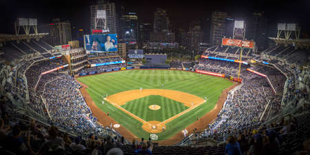 Petco Park during a Padres game in downtownのeditorial素材