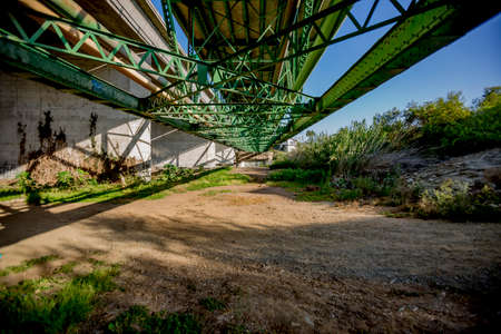 Geometric bridge in Oceanside California San Diego Countyの写真素材