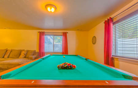Pool table in bonus room