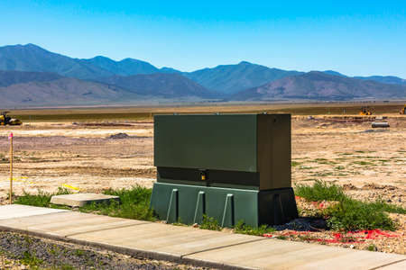 Power box in new construction zone
