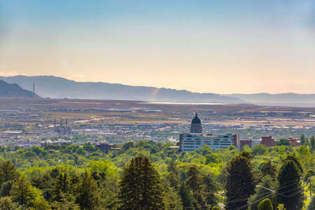 Salt Lake City Views with capital buildingの写真素材