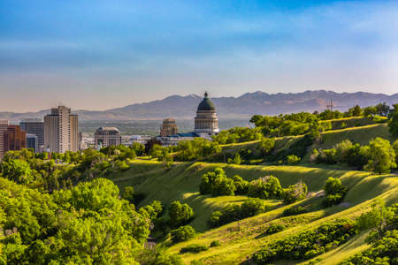 Salt Lake City Views with Capital domeの写真素材