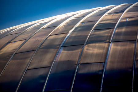 Closeup of the shiny dome of the Mormon Tabernacleの写真素材