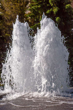 Double water jets at conference center