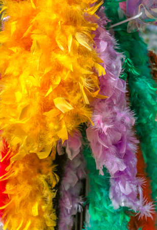 Feathers for fashion sold at an outdoor shop