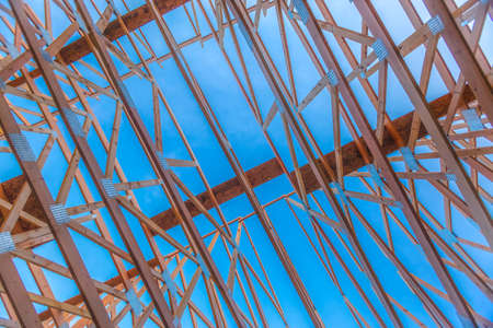 Looking straight up through the roof top