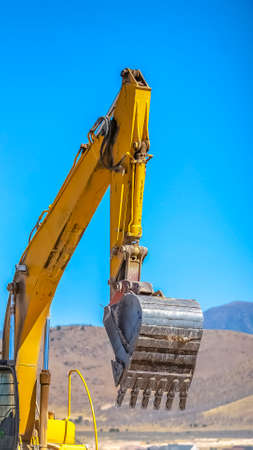 A construction vehicle in Eagle Mountain Utah