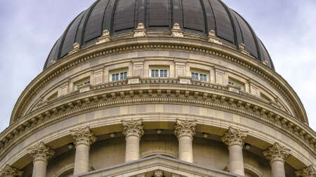 Close up view of State Capital Building in Utahの写真素材