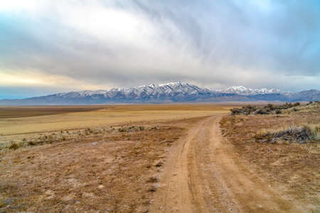 Utah Valley trail with Lowe Peak in the distance