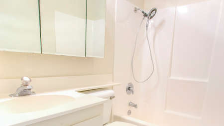 Panorama Model homes always show off beautiful bathrooms with clever design