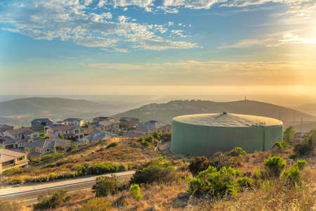 Large water community conservation tank at San Marcos in San Diego, California