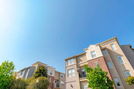Modern classic low rise buildings at San Marcos, Californiaの写真素材