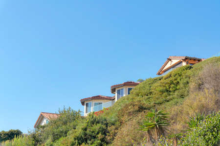 Residential houses on top of the mountain at San Clemente, California