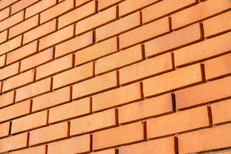 Brick wall with red and orange tones at San Francisco, California