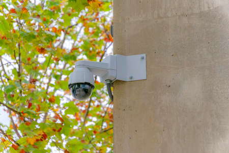Wall-mounted 360 degrees outdoor security camera at Silicon Valley, San Jose, California