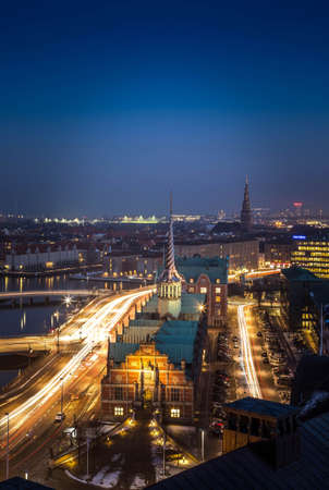 Long expsoure Danish parliamentの写真素材