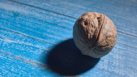 Healthy food concept, fresh nuts on the table Stylish of walnuts.