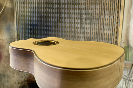 Guitar case in the paint shop.の写真素材