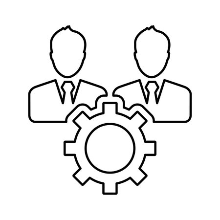 Employee Management icon. Flat style vector EPS use in infographics,web design, presentations and on printed materials.のイラスト素材